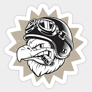 Rebel Eagle Motorcycle Design Sticker